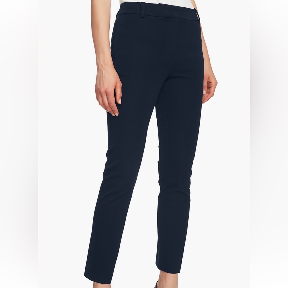 1. State Blue Night Stretch Twill Slim Ankle Trousers